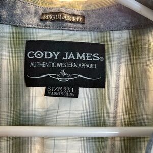 Cody James Plaid Western Shirt 2XL